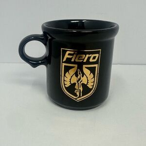 Vintage 1984 Pontiac Fiero Car Promotional McCoy Black Ceramic Coffee Mug A3
